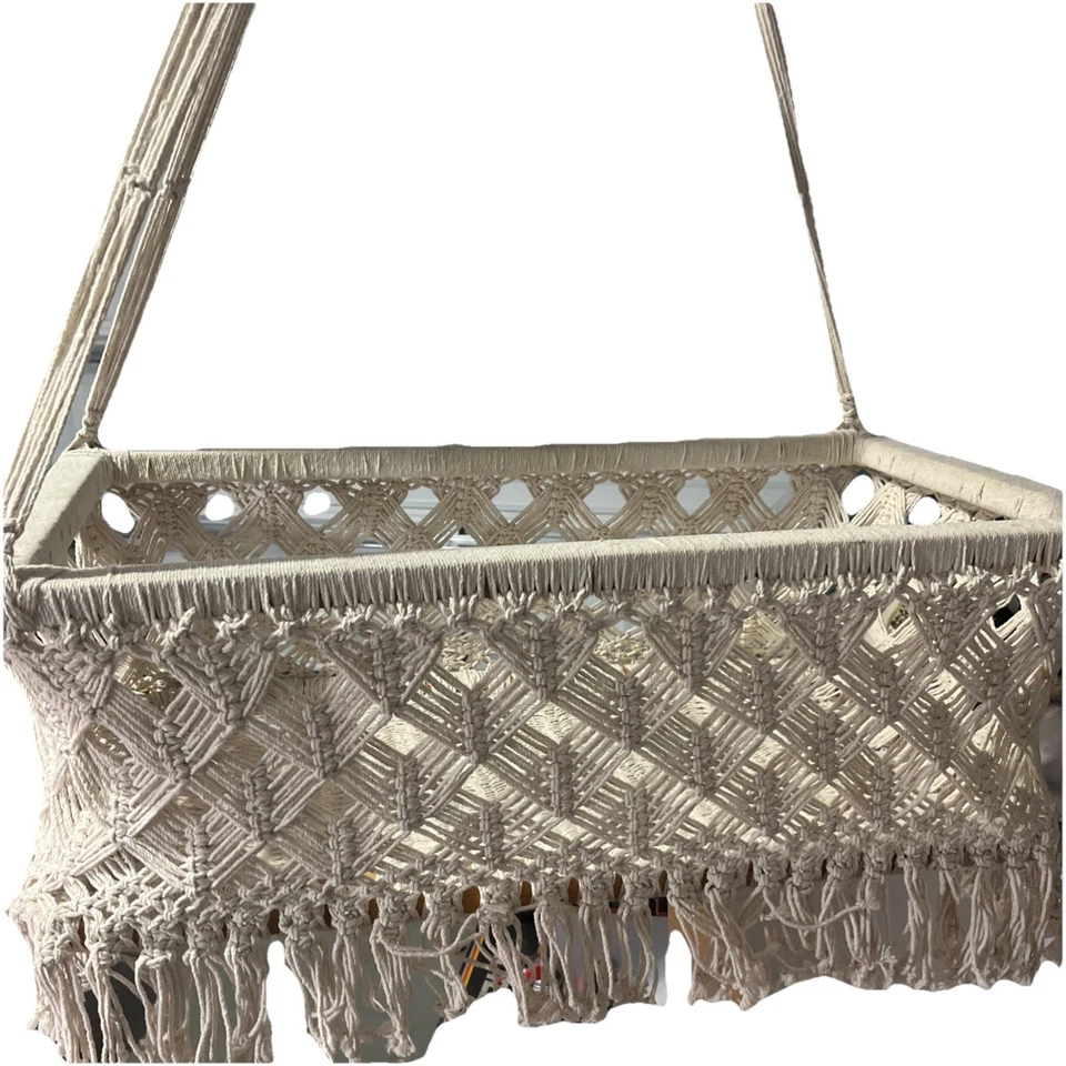 Cuna para cama de bebé, patrón de cuna colgante de macramé, cuna para recién nacido Foto 3 de 4