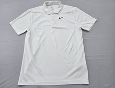 Nike Men's White Dri-Fit Polo Shirt Size S Short Sleeve