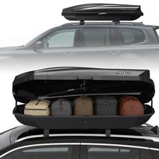 21 ft Heavy Duty ABS Vehicle Roof Top Storage Box Cargo Luggage Carrier 2 Locks