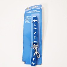 Greenbrier Kennel Club 1/2"x 48" Dog Leash Blue Bones
