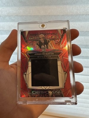 Jermaine Burton Rookie Obsidian Eruption /75 And An Optic Rookie Phenom