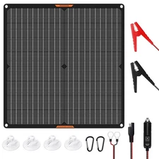 30W Solar Battery Maintainer 12V Small Portable Solar Panel Battery Charger