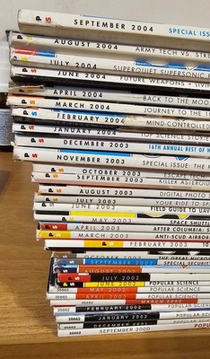 Popular Science Magazine Collection (2000-2006) - 51 Total, 21 ISSUES SEALED