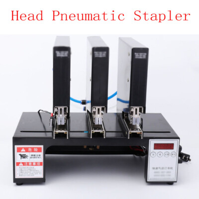 Three-head pneumatic stapler binding machine automatic electric stapler，
