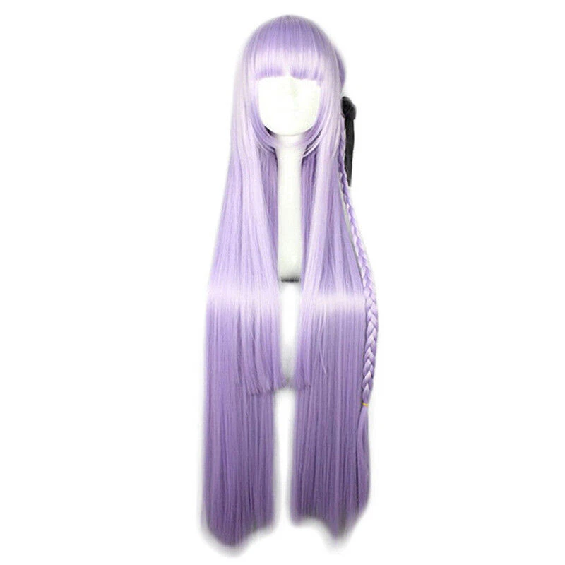 Cosplay Anime Danganronpa Kyoko Kirigiri Wigs Long Straight Light Purple Hair - Image 2 of 4