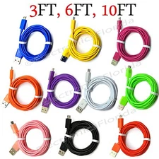 10-Pack Micro USB Data Sync & Charging Cable – 3FT, 6FT, 10FT