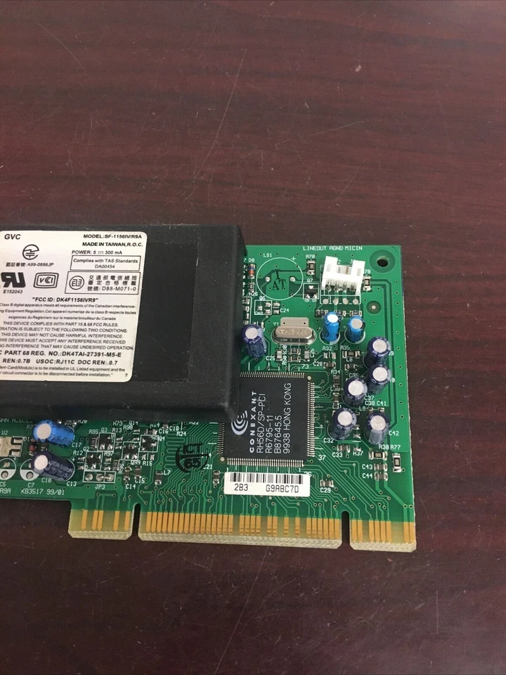 Gateway P/N 6001260 SF-1156IV/R9A Dialup Fax Modem A99-0886JP | NT946 - Image 3 of 4