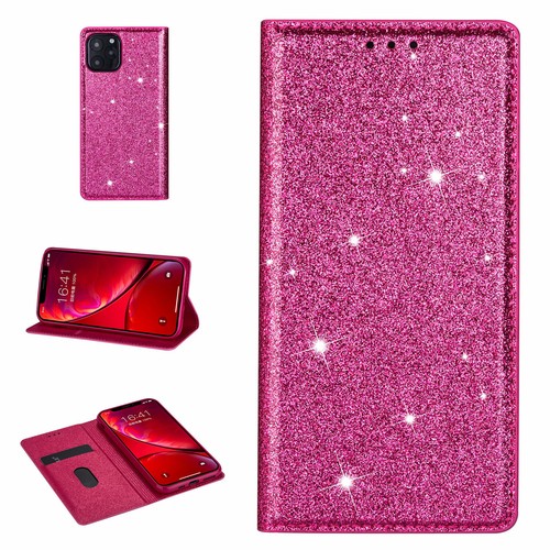 Bling Glitter Magnetic Wallet Stand Case For iPhone 16/15/14/13 Pro/12/11/XS/XR - Picture 9 of 17