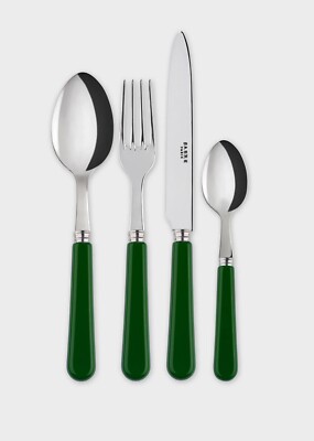 Sabre Paris POP 4-teiliges Besteck-Set - grün/grün UVP £72 - kostenloser Versand