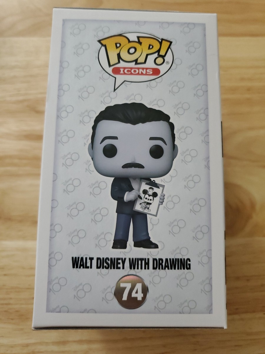 キャラクターグッズ FUNKO - Funko pop!74 WALT DISNEY WITH DRAWING Funko POP! Icons: Disney 100 - Walt Disney With Drawing #74