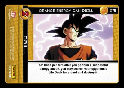 DBZ Dragon Ball Z TCG Panini Awakening S76 Orange Energy Dan Drill