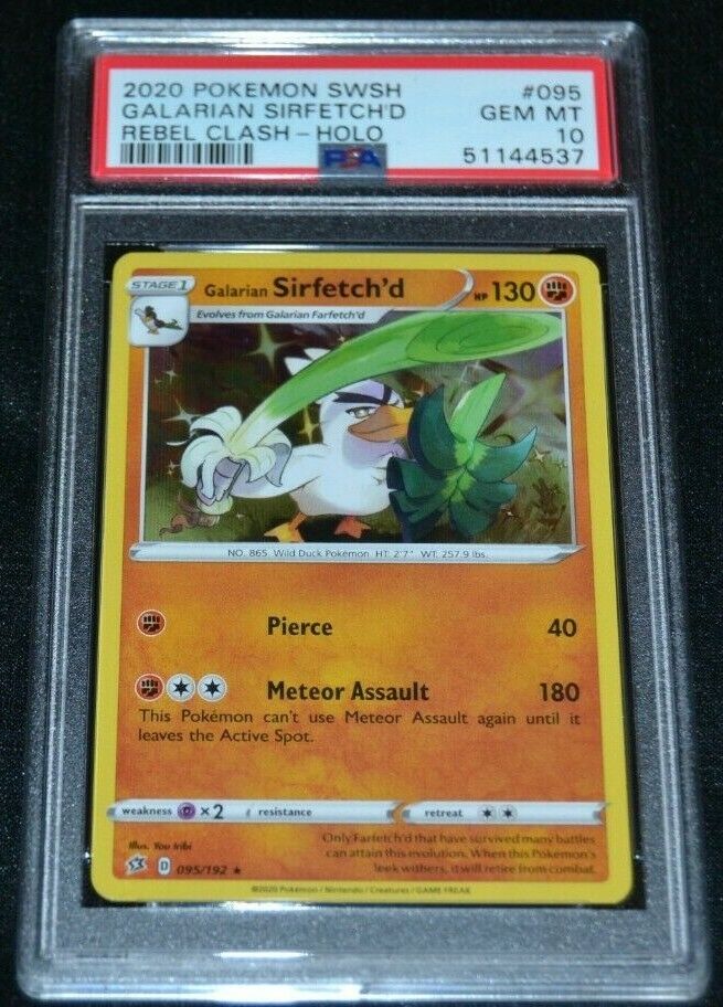 Galarian Sirfetch'd 095/192 - Rebel Clash - Foil - Pokemon Evolution Card  Set - Galarian Farfetch'd - Rare 2 Card Lot