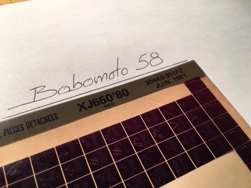 Yamaha XJ650 4K0 1980 XJ 650 650XJ Micro Enchufe Piezas List Catálogo Microficha - Imagen 2 de 2