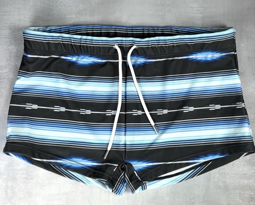 2xist Men’s Multicolor Blue Striped Swim Trunks 0065