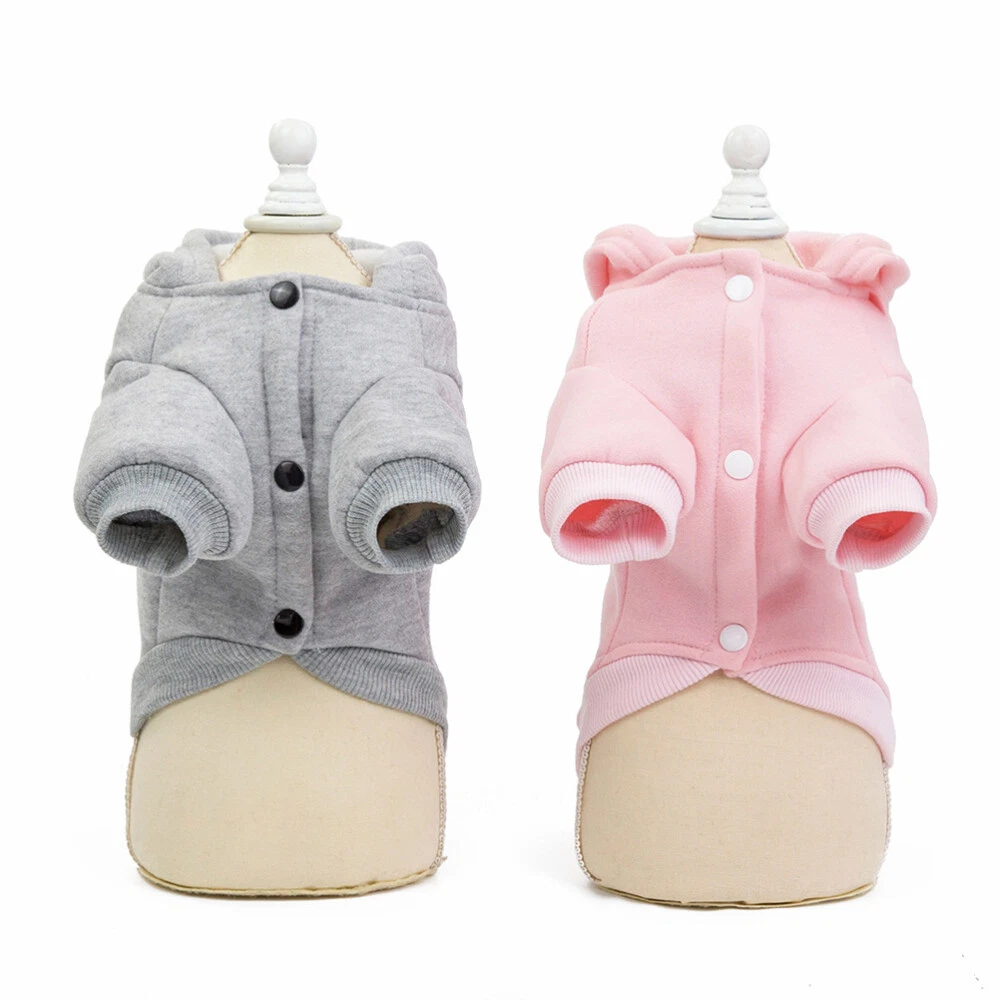 VETEMENTS Vestiti per cani animali domestici felpe con cappuccio calde due piedi maglione costume per animali domestici taglia S rosa