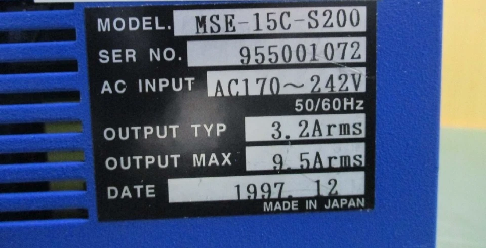 Sumitomo MSE-15C-S200 Driver It is a part removed from a working machine. - Image 2 of 4