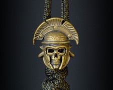 Paracord Lanyard Beads Bronze bead Knife Lanyard Bead Charms - Centurion helmet