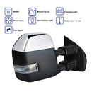 Tow Mirror Power Heated For 2017-2020 Ford F250 F350 F450 F550 SD RH Side Chrome