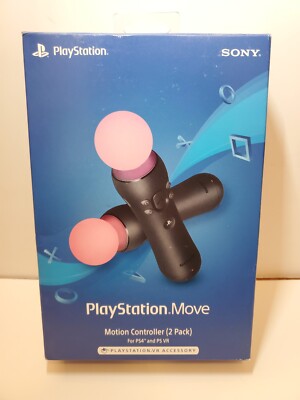 New & Sealed Sony Playstation Move Motion Controller 2 Pack Free Shipping!