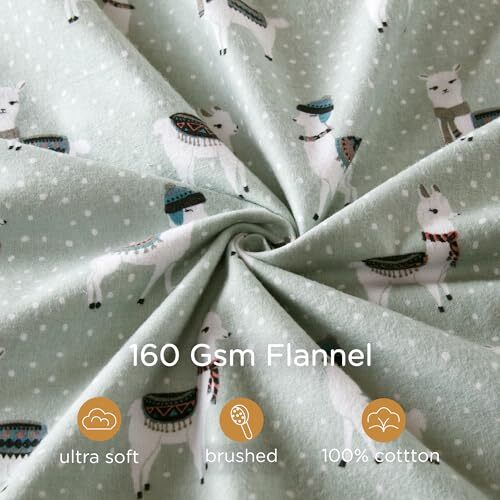 Flannel Sheets Size 4 Pieces Ultra Soft Flannel Sheet Set, Queen Foamy