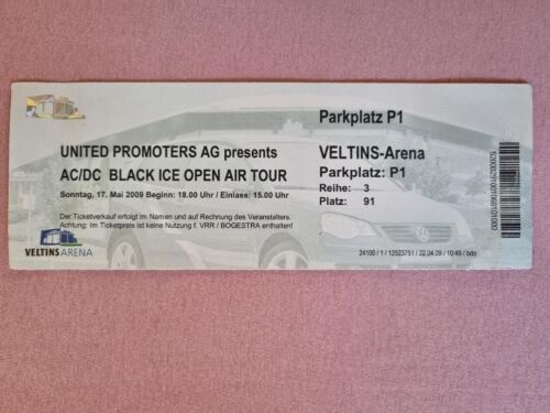 Parkplatzticket AC/DC Black Ice Open Air Tour 2009 / GE-Veltins Arena - Bild 1 von 1