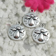Free Ship 60 Pcs Antique Silver Angel Charms Pendant 21X18MM H-1265