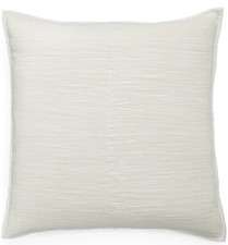 Hotel Collection Woven Texture Ivory Striped Euro Sham New Defects