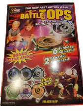 Battle Tops Idea Village 6 Tops w/ Arena, 1 Launcher Fantasy Game Toy INCOMPLETE