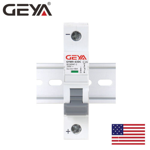 GEYA Solar DC Mini Circuit Breaker 1Pole MCB 6/10/16/25/32/40/50/63/80 /100/125A - Picture 1 of 12