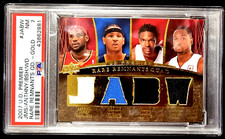 2007 PSA 7 NM LEBRON JAMES GOLD /25 CARMELO BOSH WADE PREMIER RARE REMNANTS 4604