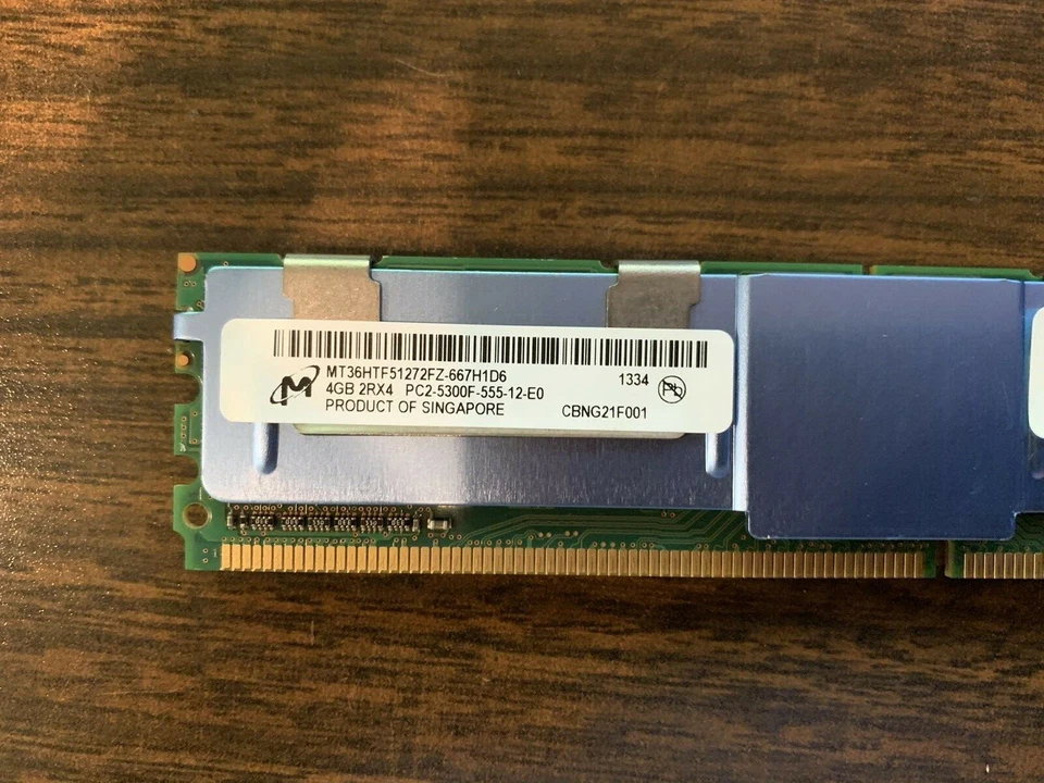 Micron 4GB 2RX4 PC2-5300F-555-12-E0 MT36HTF51272FZ-667H1D6 - Image 2 of 2