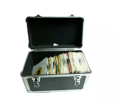 LASE 7" Vinyl Record Single Compartment Euro Style Case ( holds 150 plus 7" 45 rpm) .