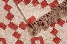 Alfombra Kilim de Yute de Lana, Alfombra Tradicional, Alfombra de Yute Tamaño Personalizado, Alfombra de Área Grande