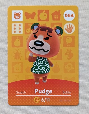 Nintendo Animal Crossing amiibo Card - #064 Pudge Lazy Cub (series