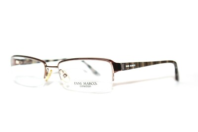 NEW ENNI MARCO IV 03006 08 GOLD SEMI RIMLESS ADULTS EYEGLASSES RX 55-18 IV03-006