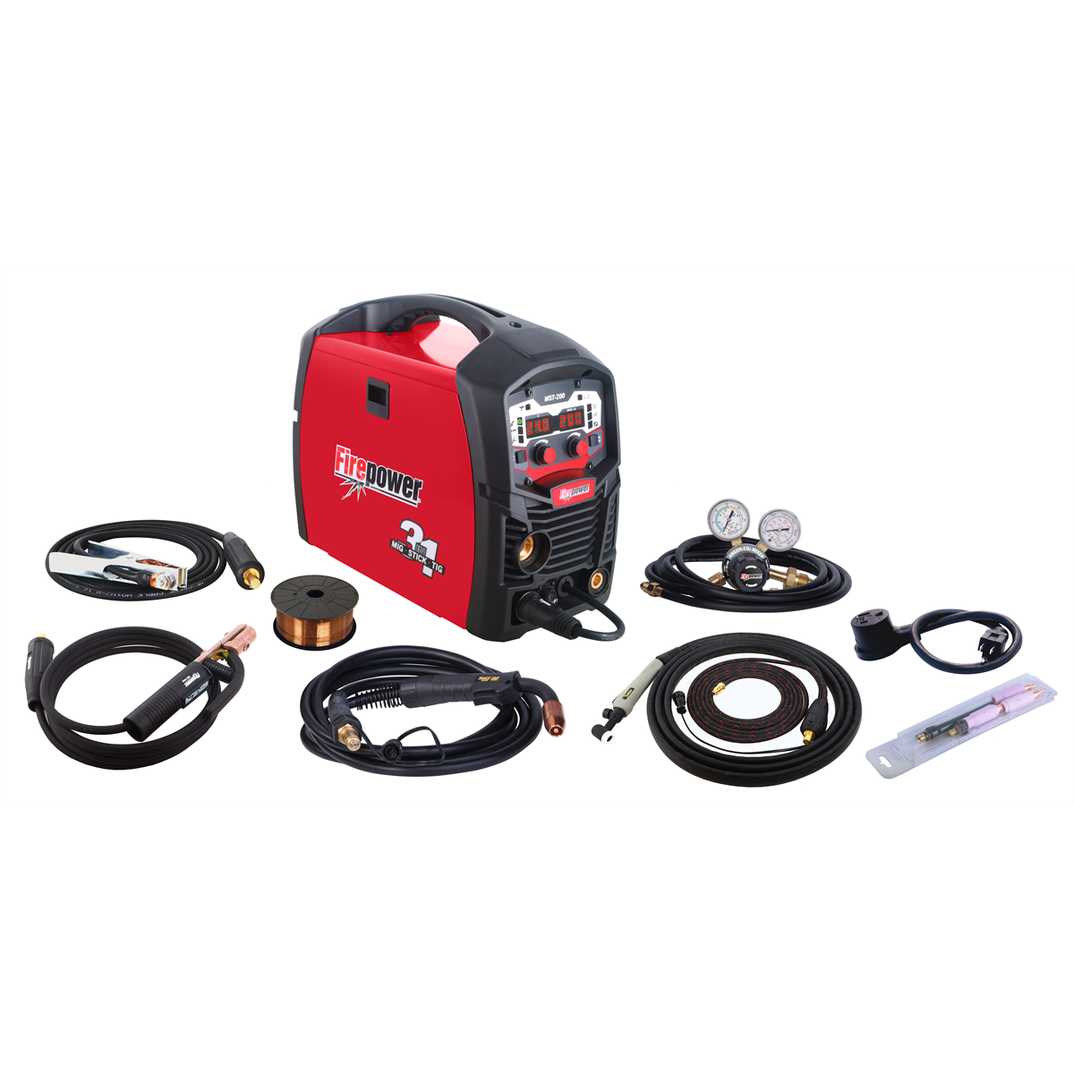 FIREPOWER 14443200 MST200 3in1 MIG, Stick, TIG Welding System, 200A