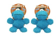 Lot Of 2 Tuffy Mighty Micro Fiber Ball Monster Dog Squeaker Toy Durable Floats
