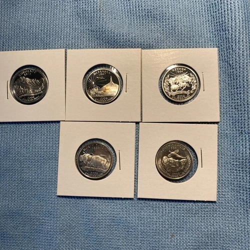 2006 FIVE PROOF Silver Quarters NICE!