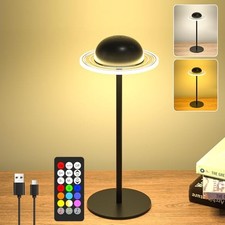 Cordless Table Lamp, Portable LED Desk Lamps, 2400mAh Rechargeable  Dimmable