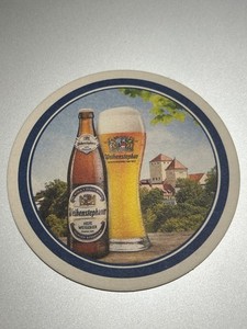 Lot of 2 WEIHENSTEPHAN HEFE WEISSBIER Beer Coasters Bavaricum Freising, GERMANY!