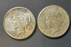 Peace Silver Dollar Pair 1922S and 1927P
