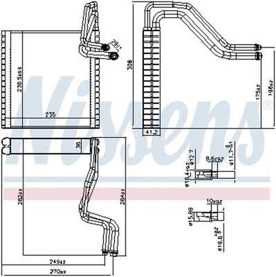 Verdampfer Klimaanlage NISSENS 92372 Aluminium für FORD FIESTA 6 CB1 CCN Van LPG