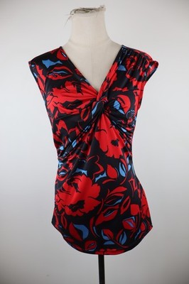 EMME MARELLA DAMEN ÄRMELLOSES SHIRT GR M WOMAN CASUAL VINTAGE T-SHIRT ELASTHAN
