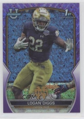 2022 Bowman U Chrome Purple Mini-Diamond Refractor 40/399 Logan Diggs #38 0hk3