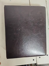 Franklin Covey Burgundy Classic Leather Open Binder Planner 7 Ring 