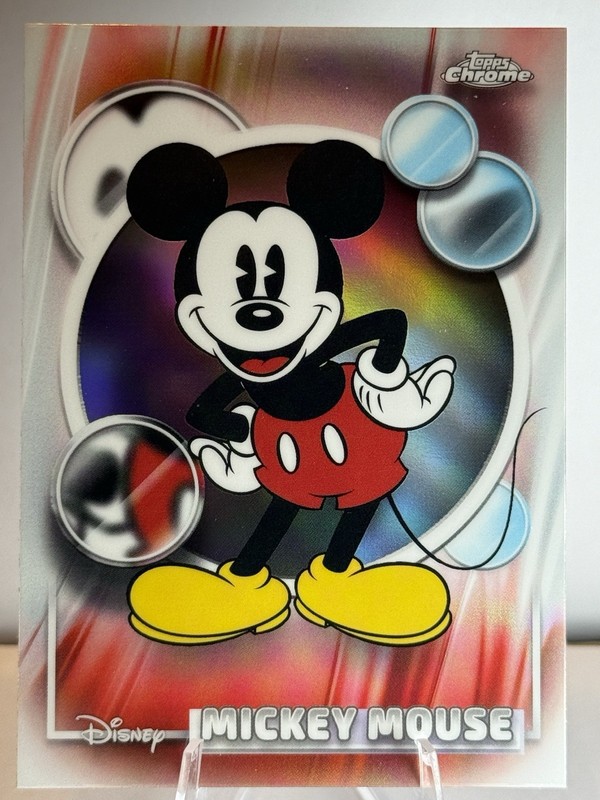 2026 Topps Chrome Disney Mickey Mouse Refractor #50 & Friends