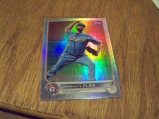 JORDAN LYLES ROOKIE REFRACTOR 2022 TOPPS   BASEBALL CARD # 376