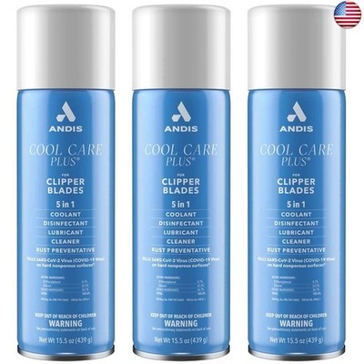 ANDIS Cool Care Plus Clipper Lubricating Spray 5-In-1 3 x CL-12750