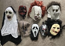 Halloween Mask Lot x 7 SCREAM Michael Myers GHOSTFACE jigsaw THE NUN JASON