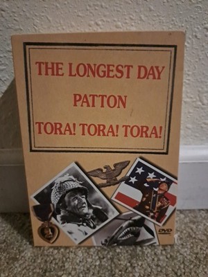 The Longest Day Patton Tora! Tora! Tora! 3 DVD Box Set Excellent Condition